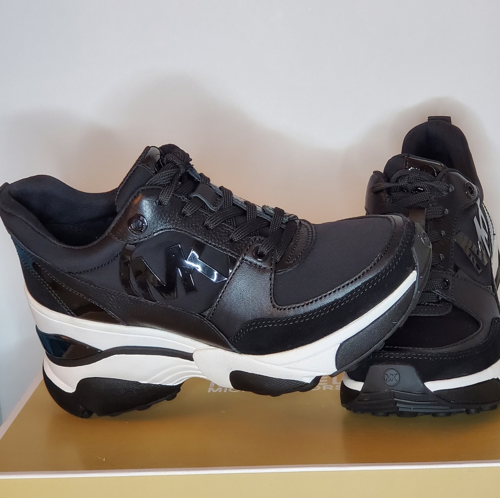 Michael Kors Mickey Scuba and Leather Trainer